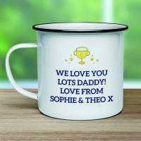 Personalised Peppa Pig Number 1 Daddy Enamel Mug Extra Image 2 Preview